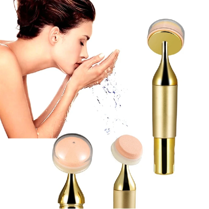 3D Electric Vibrating Makeup Puff Sponge With Battery Powder Foundation Massage Auto Face Applicator Handle Cosmetic Puff Tool