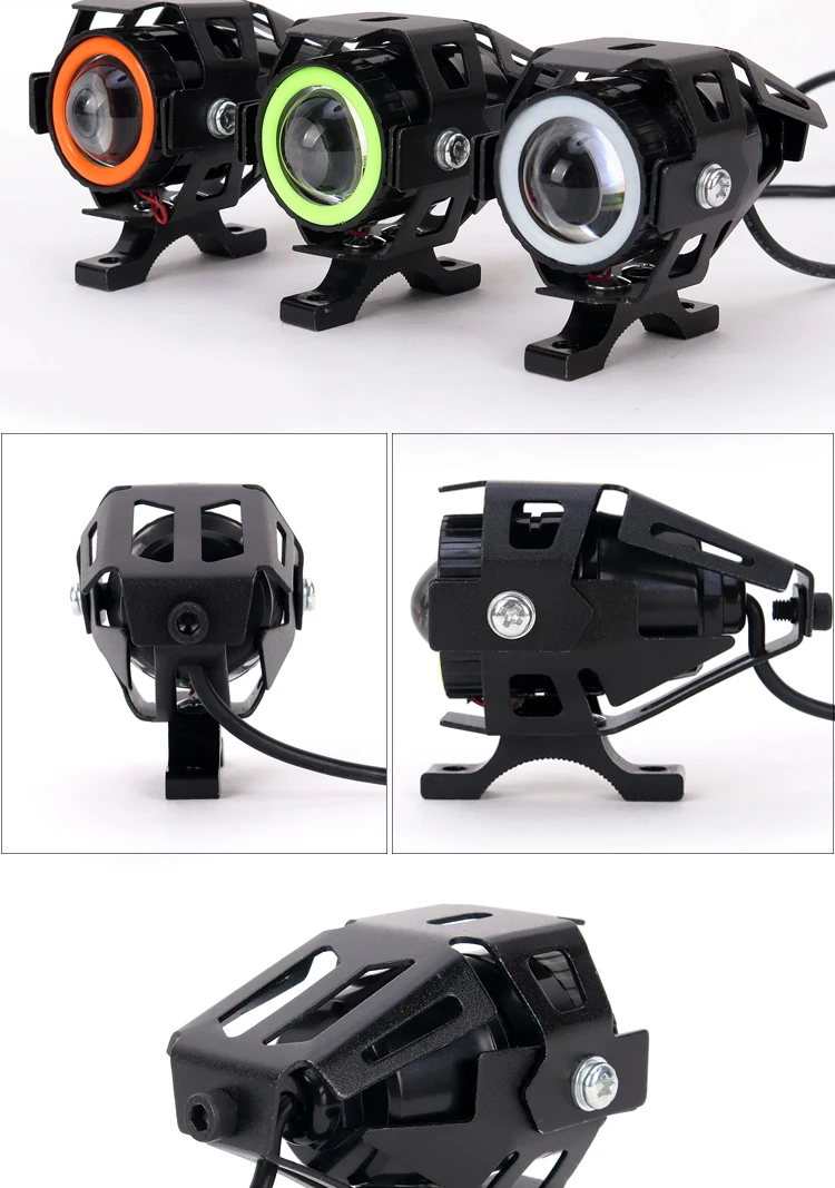 M7 Led Motorcycle Headlight 12v Led Angle Eye Headlight 20w Waterproof