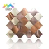 Arabesque Wood Metal Look Copper Kitchen Peel Removable Tiles