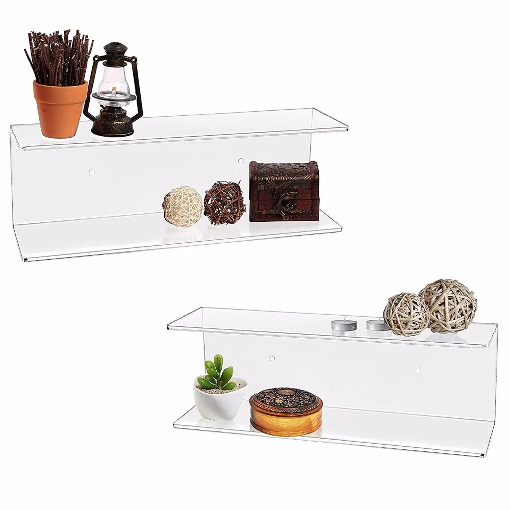 Custom Invisible Clear Supermarket Wall  Mounted Floating  