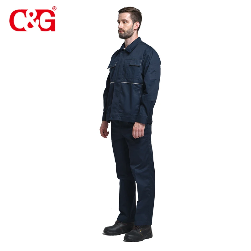 Industrial Workwear Uniforms Dark Blue Color C&g Brand - Buy Workwear ...