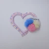 Very popular winter style pearl beaded applique soft animal fur patches for clothes