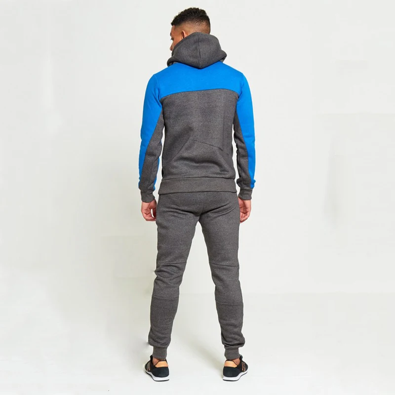 Wholesale Sportswear Color Block Sweat Suits Custom Mens Plain ...