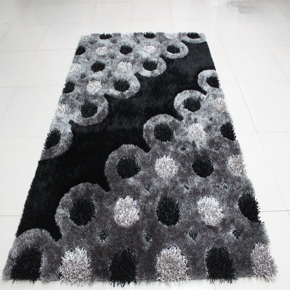 天津100% 聚酯手簇绒毛茸茸地毯地毯