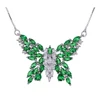 43898 XUPING butterfly rhinestone luxury necklace, different types gold necklace jewelry designs collar