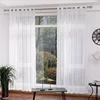 Translucidus Modern Home Window Decoration White Sheer Voile Curtain Fabric