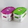 Drop off 20% Two layer(2.3Lx2)Square shape Airtight Food Storage Box with 4 sides lock