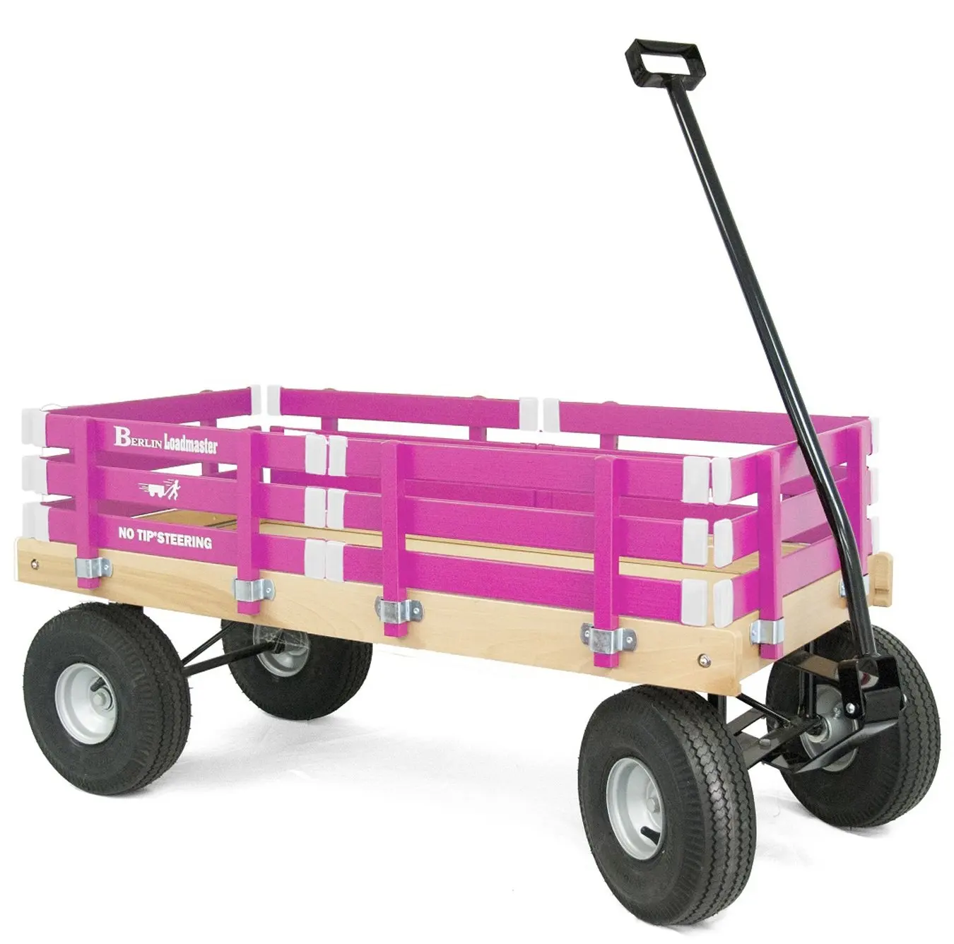 Berlin F600 Amish-Made All-Terrain Tires Loadmaster Ride-On Wagon, Hot Pink