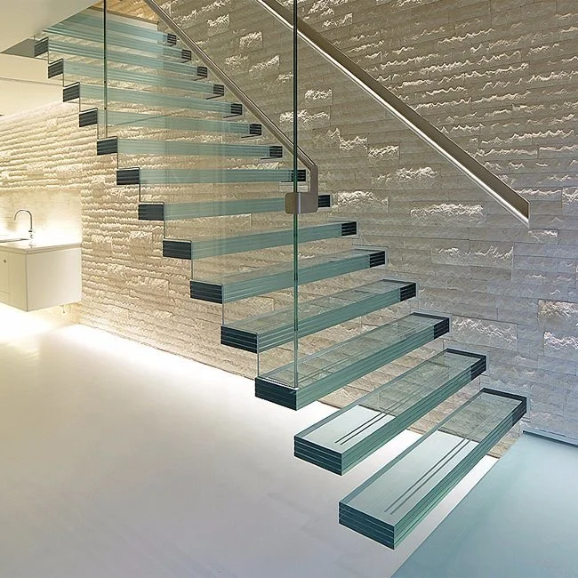 Modern Floating  Staircase  Construction  Prefabricated 