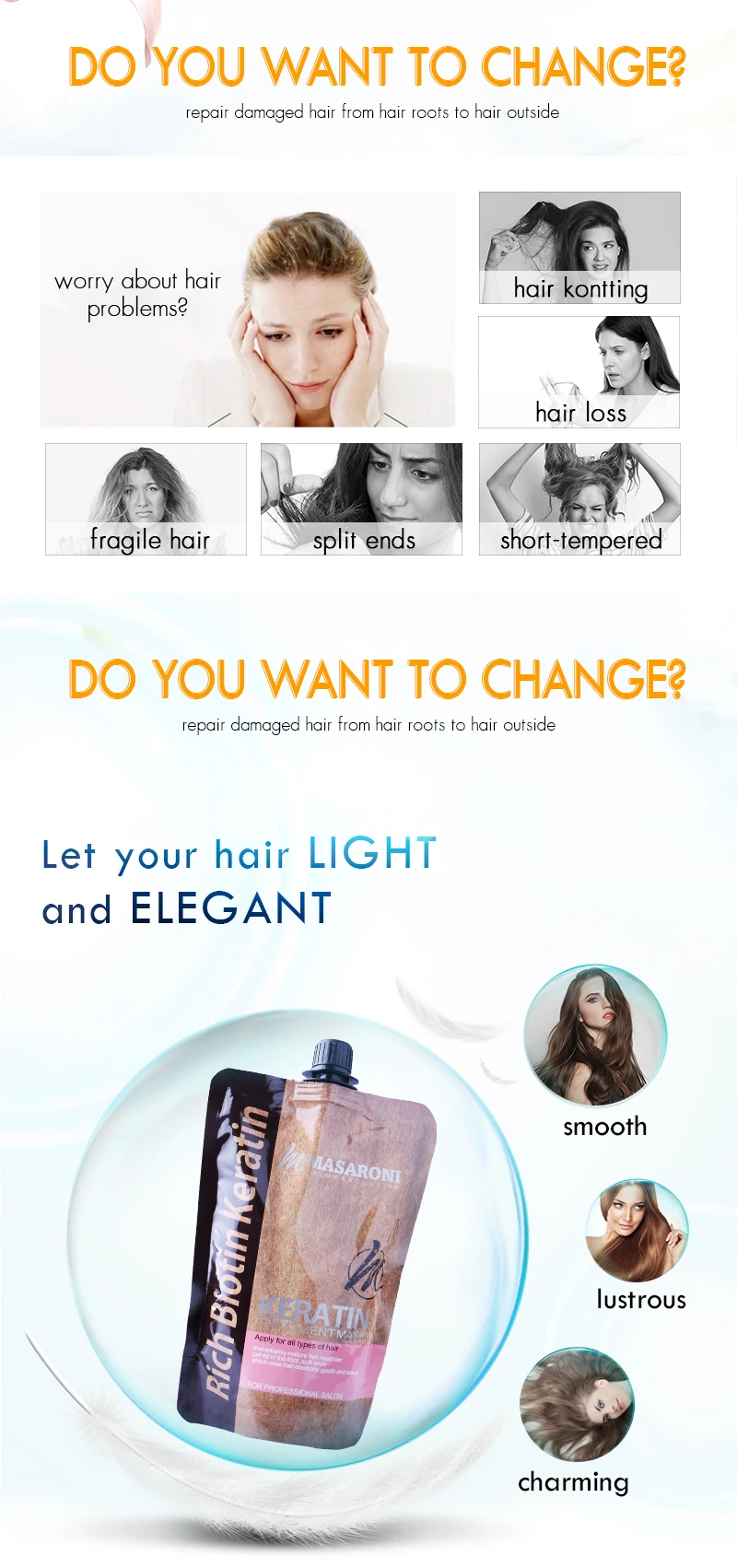 Guangzhou Factory Anti Frizzy Hair Soften Keratin Hair Spa Cream For