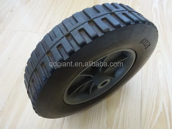 8" solid rubber wheel for trash bin