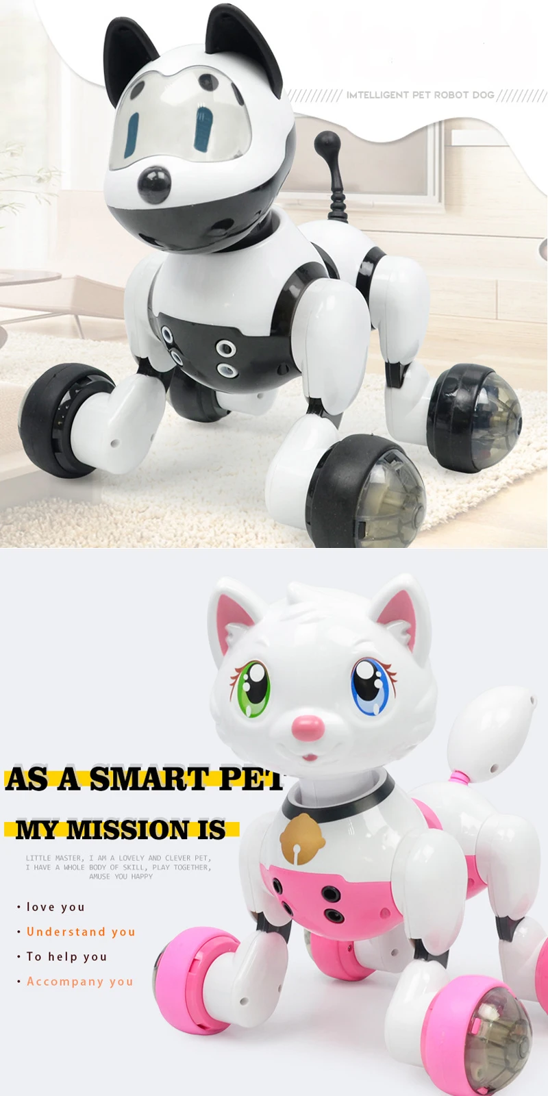 Intelligent Touch Induction Wireless Robot Dog Toy for Kids Boys and Girls Voice Walking Smart Dogs