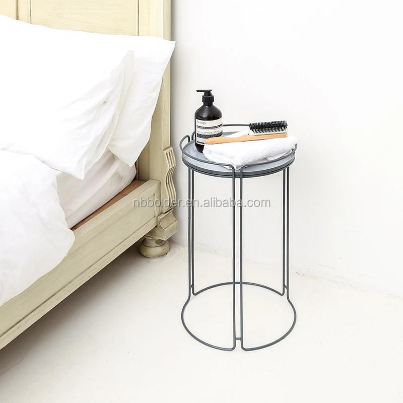 Nordic Round Metal Tray Coffee Table Side Table Nightstand Salontafel