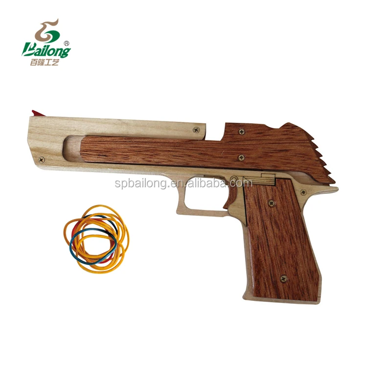 15 Years Professional Factory Cnc Rubber Band Shooting Wooden Toy Gun