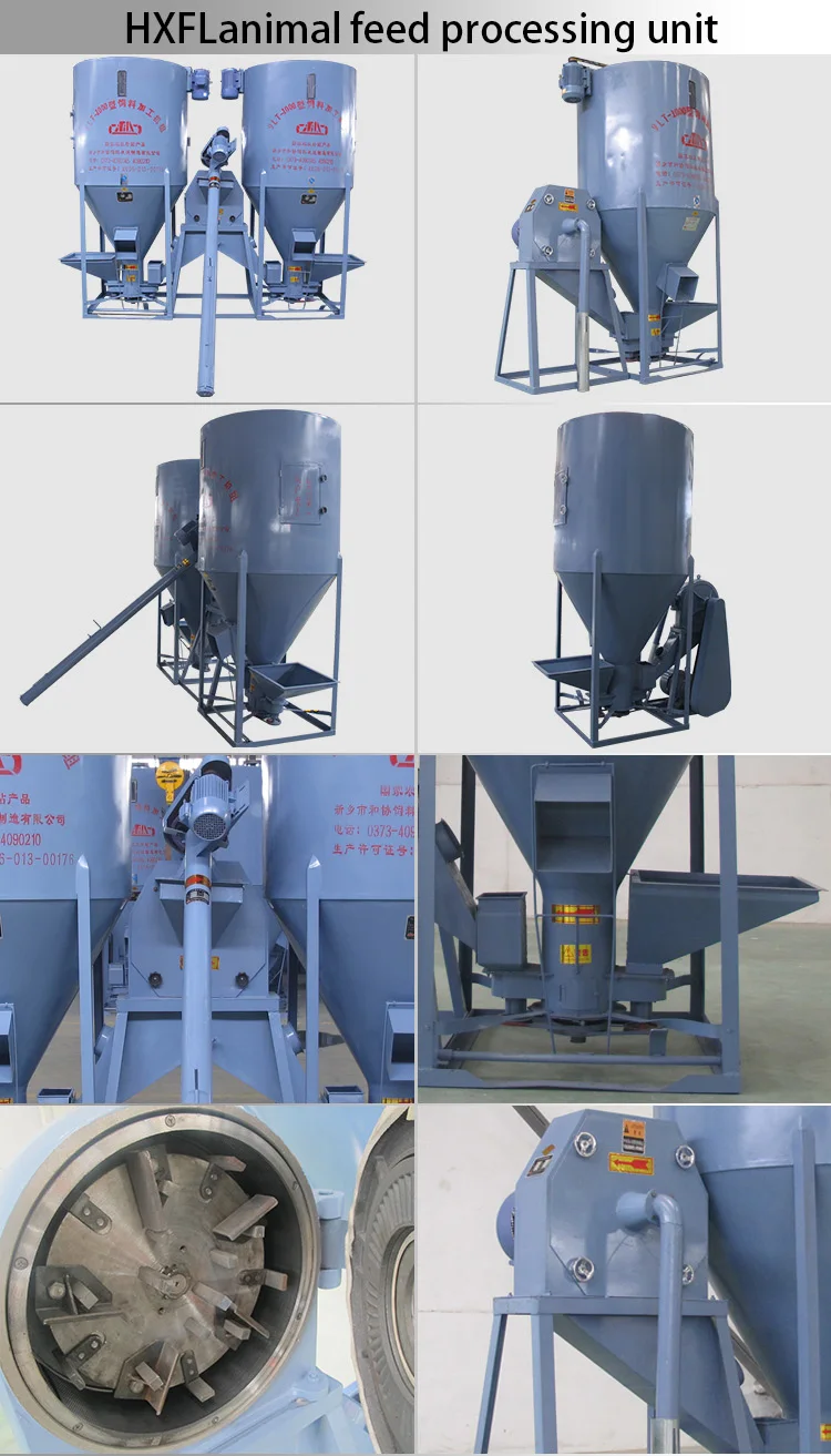 Hot Sale Feed Mixer Hammer Mills Pig Animal Poultry Feed Mixer Grinder