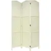 Light Yellow Solid Wood Paper Garden Indian Canvas Folding Screen