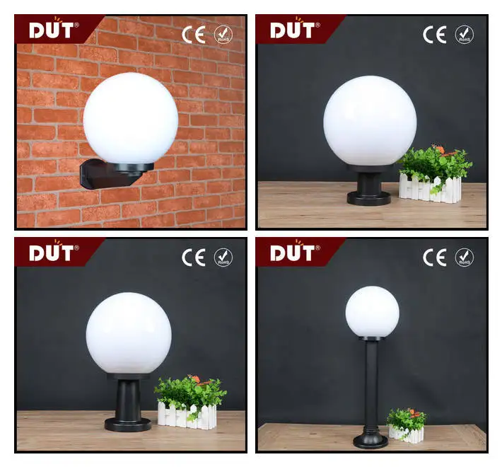 globe shape cover 5 years no color changing outdoor wall lamp