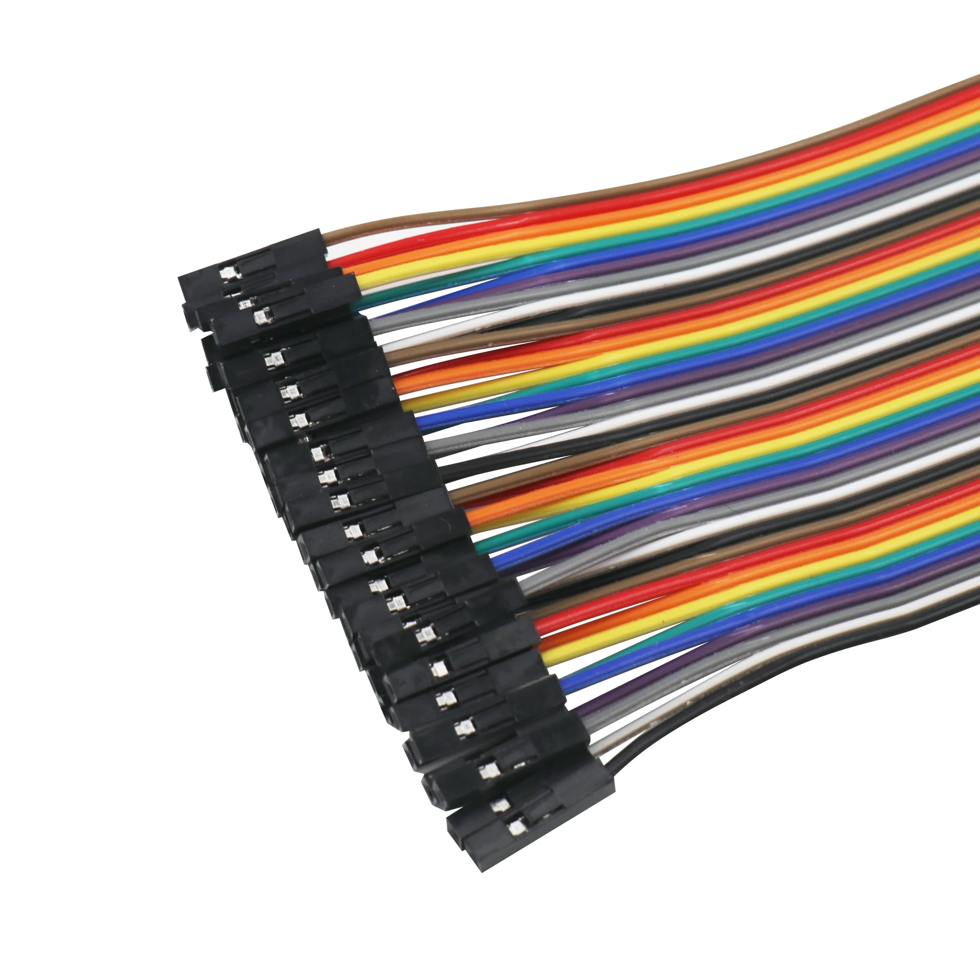 Cada Color de alambre para 40 un Dupont puente de cable 20cm 2.54mm 1P-1P W Femenino Masculino