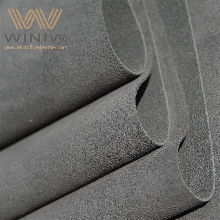 China Supplier of Faux Leather Black Suede Fabric