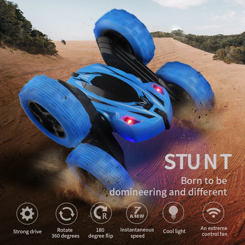 2019 New Arrival JJRC D828 1:24 Stunt Twist Arm RC Racing Car Rotatable Flashing 3D Flip Truck W/Light VS JJRC H23 Gifts for Ki