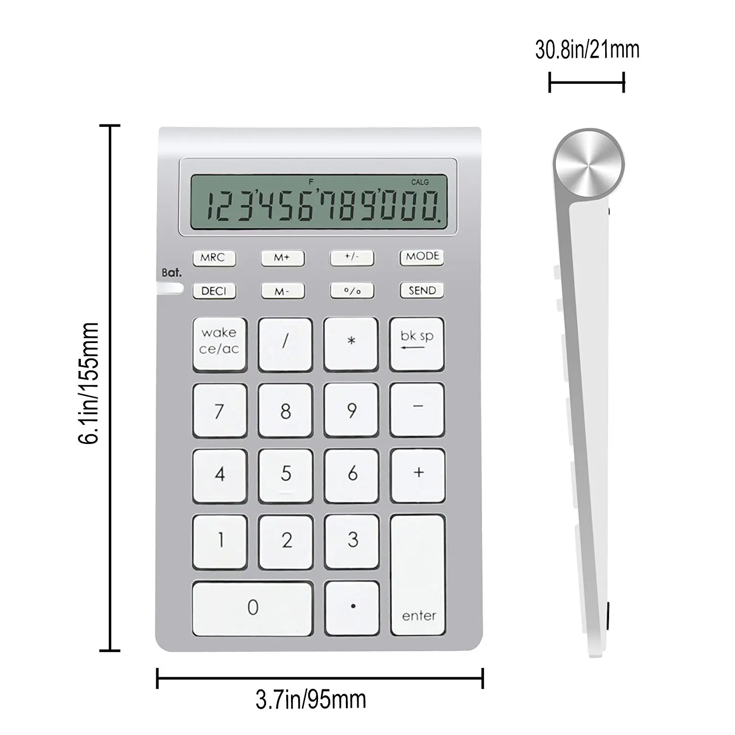 Oem Wireless Numeric Smart Keypad With Calculator For Macb,Pcs And