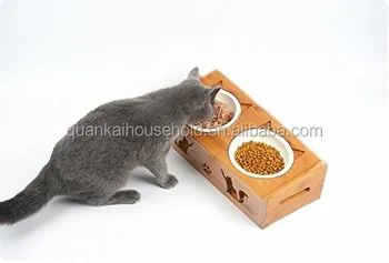 Natural Bamboo Premium Elevated Dog And Cat Pet Feeder Buy