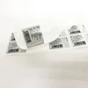 custom bar-code aluminum foil adhesive vinyl label for name tag