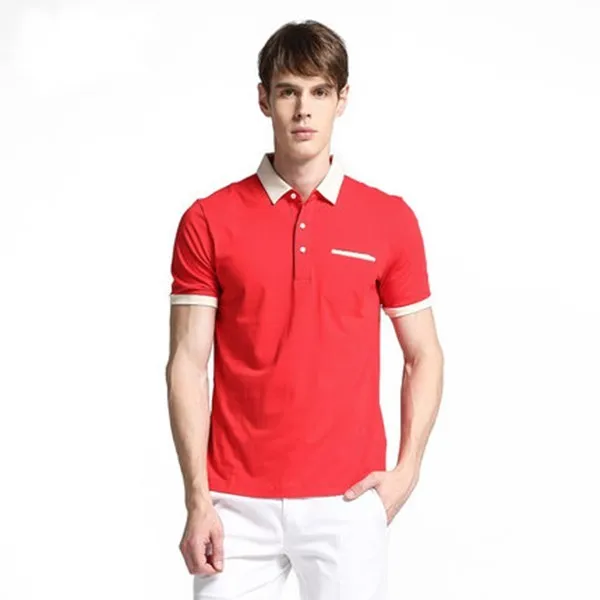 Custom Pocket Tshirts Plain Cotton Plain Cloth Blank Red Polo Tees ...