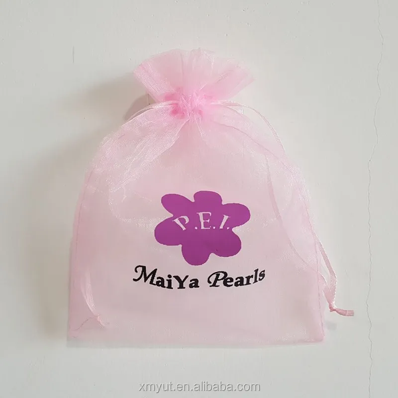 Organza Gift Bag Grey Color or Customized Acceptable Drawstring Recyclable Accept