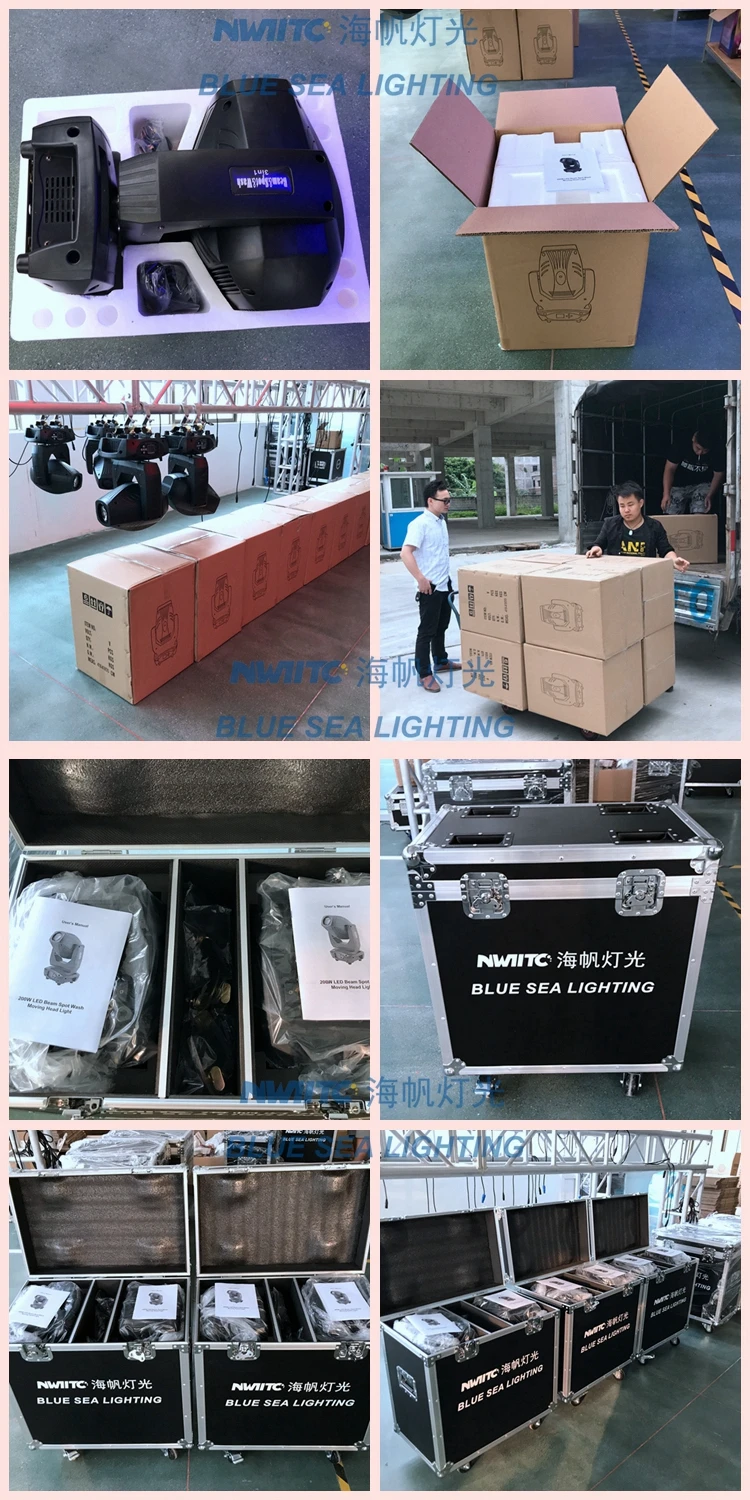 Pro dj bar stage dmx 200w led beam spot wash 3in1 moving head light