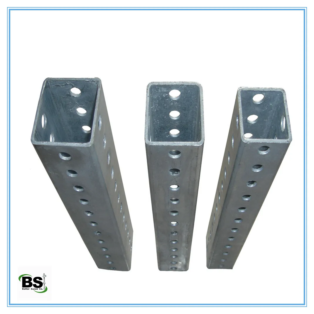 Galvanized Traffic Perforated Steel Square Sign Posts For Display - Buy 