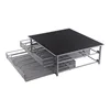 two layer metal drawer for coffee capsule table holder for coffee machine