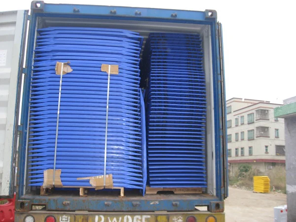 plastic trench cover loading blue