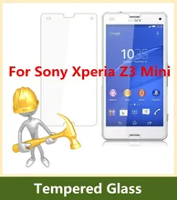2.5D Arc Edge 9H Hardness Tempered Glass For Sony Xperia Z3mini Screen Protector Explosion-Proof Film for Xperia Z3 Compact M55W