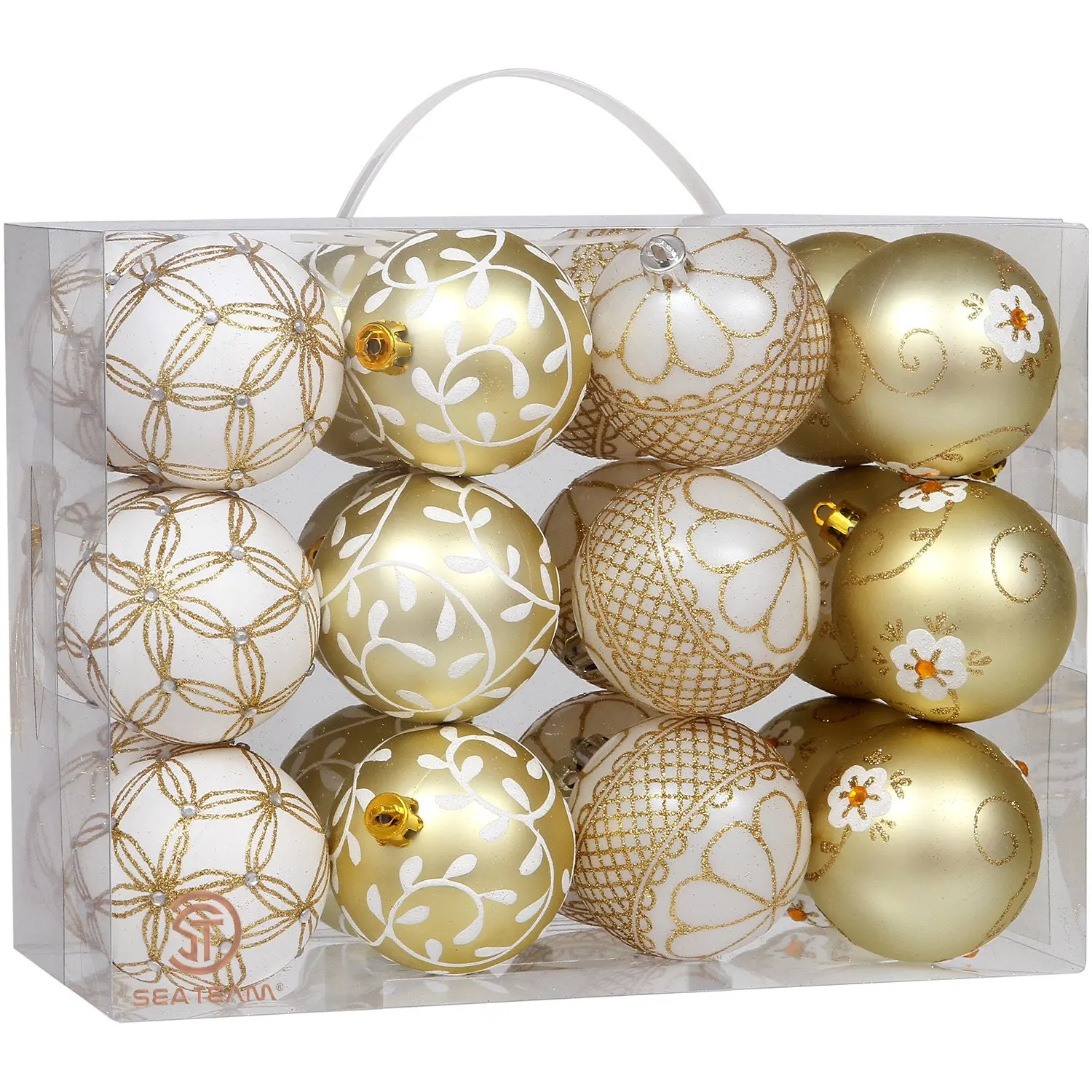 get quotations sea team 70mm276 delicate floral theme painting glittering christmas tree pendants shatterproof - Christmas Ball Ornaments Bulk get quotations sea team 70mm276 delicate floral theme painting glittering christmas tree pendants shatterproof - Christmas Ball Ornaments Bulk