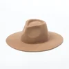 Ladies Fedora Camel Color Cowboy Shape Winter Hats with 100% Wool Felt