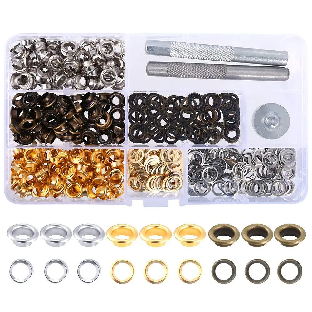 Grommet Eyelets 8mm 5//16 Inside Diameter 600# with Setting Tool Canvas Clothes Leather Self Backing Bluemoona 60 Sets