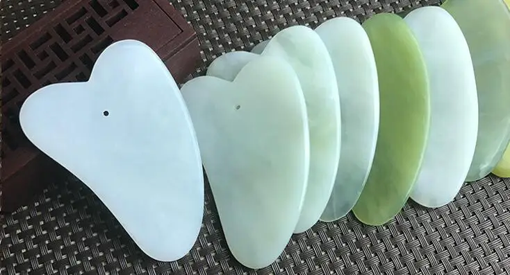 Green Jade guasha tools oem logo guasha massager with free amazon label