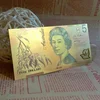World Collection Banknotes Special Gift AUD 5 Dollar For Currency Collectors Metal Gold Colored With Value Collectible