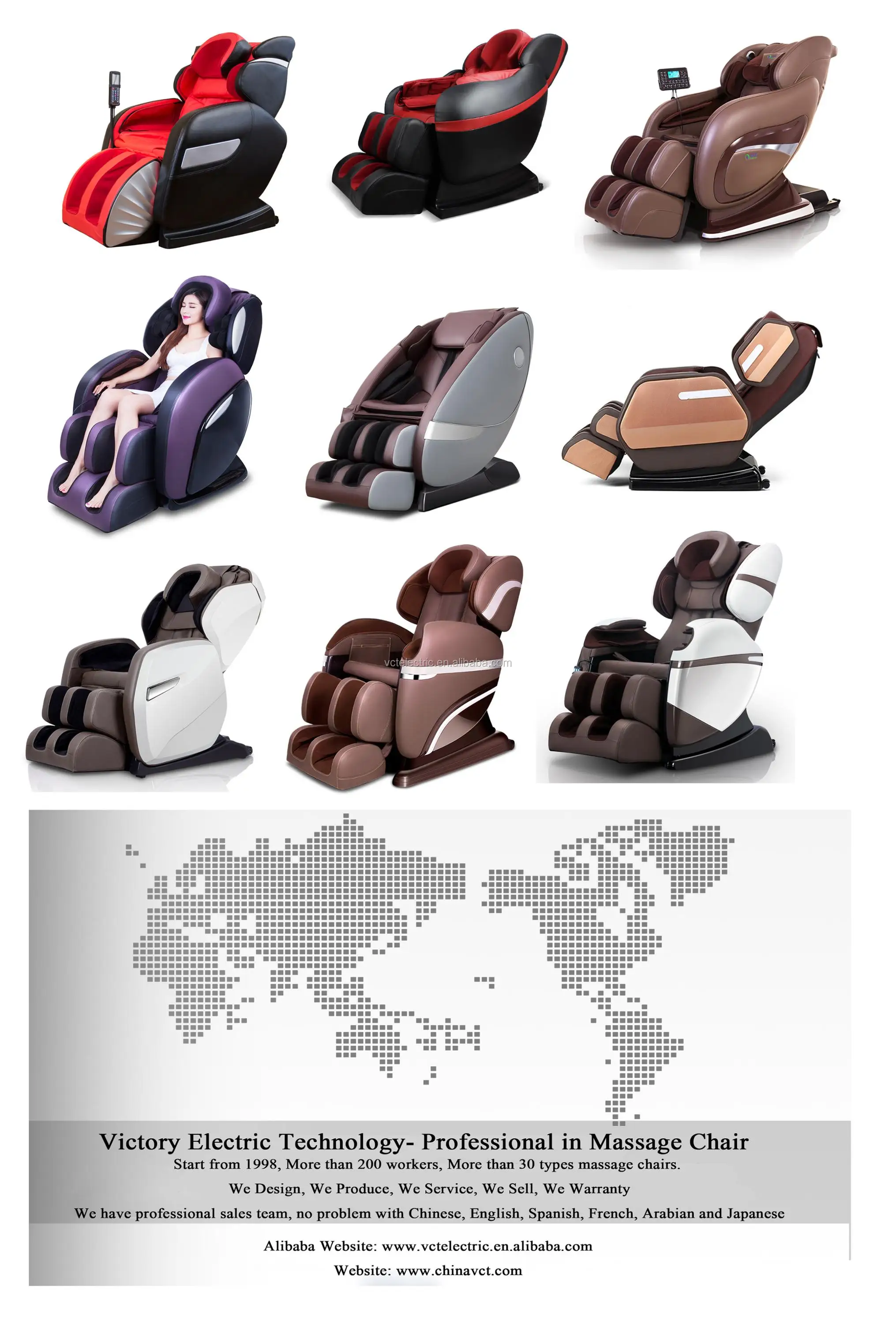 2018 Çin Lüks Pratik Tam Vücut Shiatsu Kullanılan Ucuz