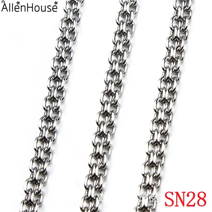 36 INCH STAINLESS STEEL SILVER 5MM CABLE LINK EYEGLASS HOLDER 