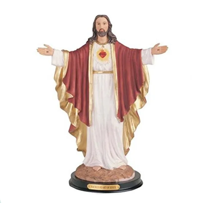 JOOBEE Statue de bureau Sainte Famille Cadeau religieux catholique pour homme et femme Ailes dange en résine Figurines décoratives de collection