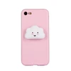 Pink Background Lovely Cloud Pattern Squeeze Relief Squishy phone case Dropproof Protective Back Cover Case For iPhone 7