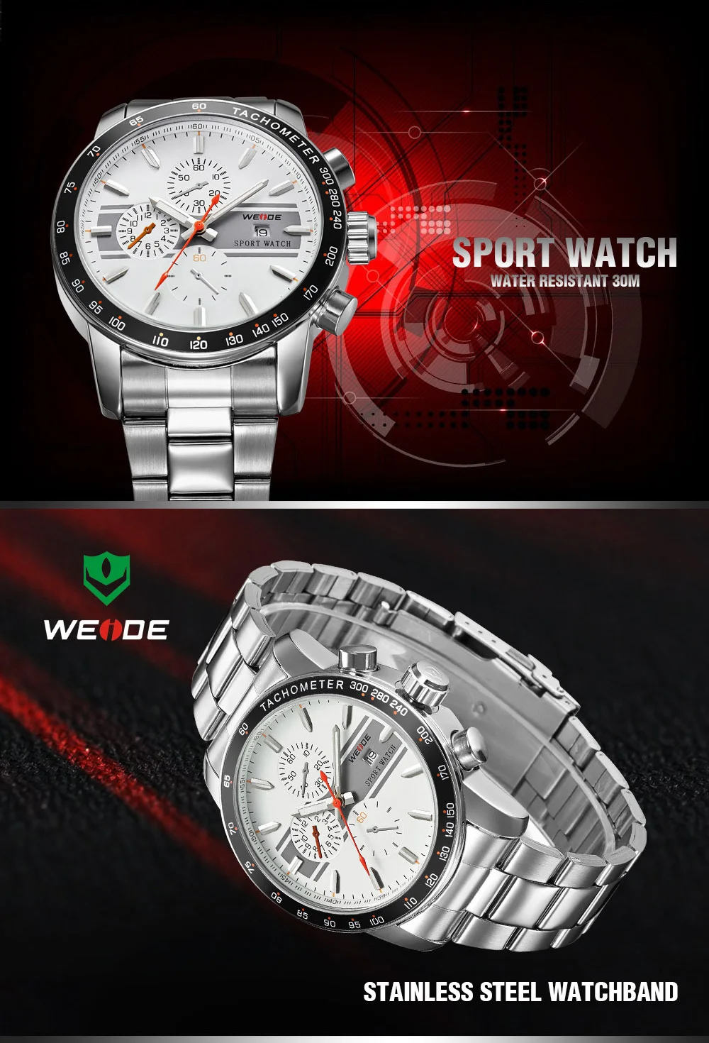 Weide Water Resistant Stainless Steel Quartz Japan Movt Watch Buy
