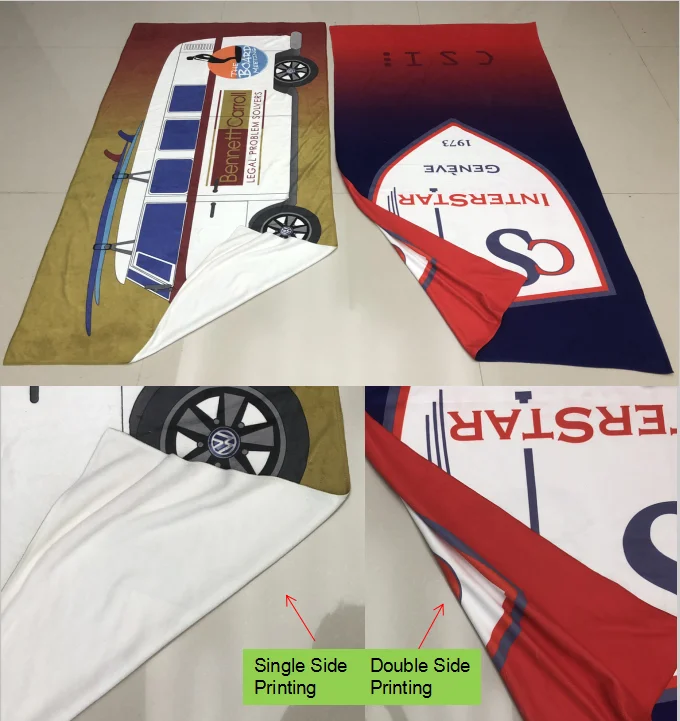 Custom Microfiber Sublimated Digital Sublimation Round And Rectangle Microfiber Swimming Towel Turkish Towels Beach Towels