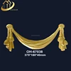 decorative wall and ceiling or pediment tassel design onlays or rosette