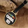 Customized Gold Golf Bag Tag With Soft Enamel High Quality Golf ID Bag Tag With Leather Strap High Quality