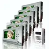 Hot selling high brand 7 inches colour wired video door phone system 1 to 6 , video intercom manufacturers