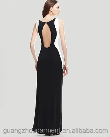 vestido metade branco metade preto