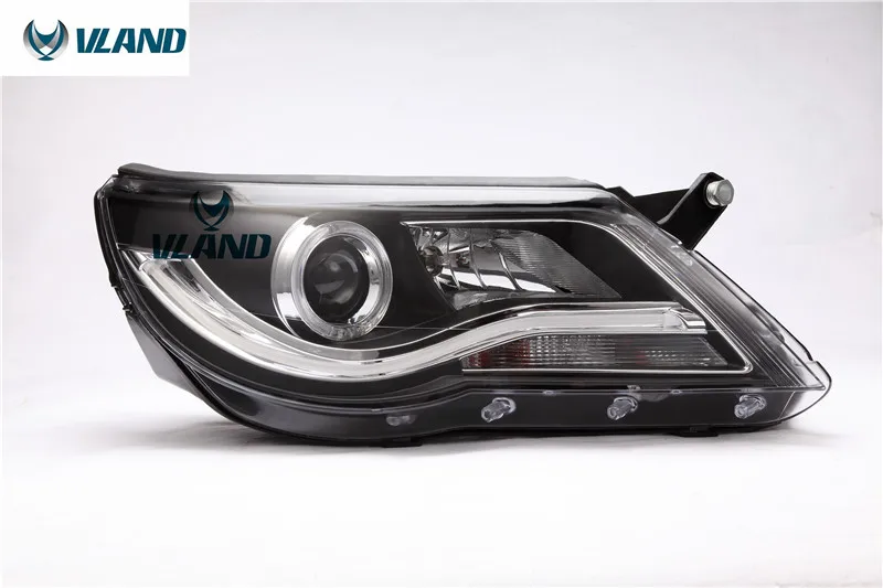 VLAND manufacturer for car lamp for TIGUAN 2009 2010 2011 LED head light plug and play with DRL+turn signal